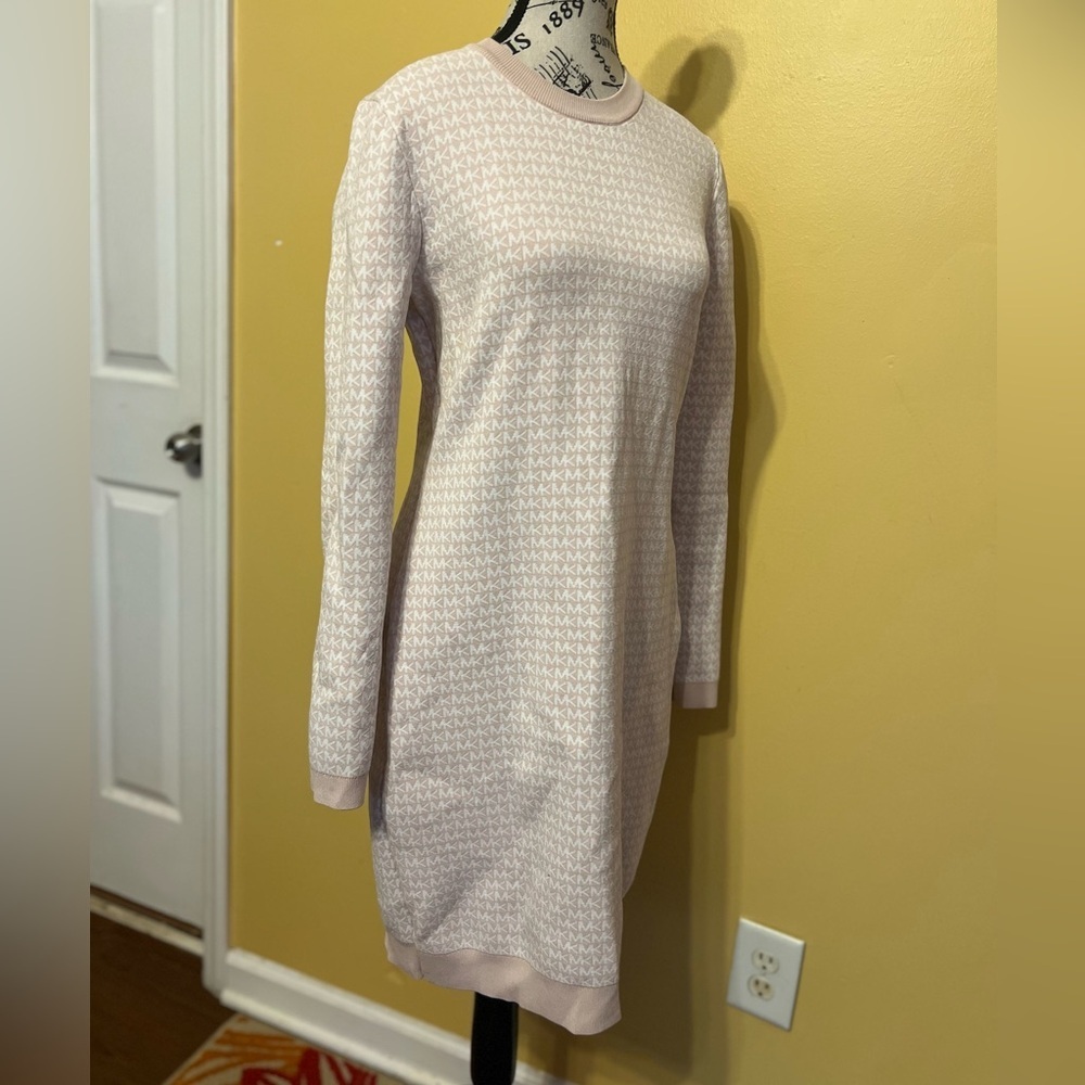 Michael kors Elegant Pink Long Sleeve Dress stretch side L - Picture 10 of 14